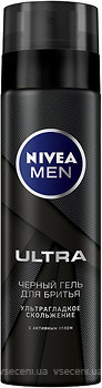 Фото Nivea Men гель для бритья Ultra черный с активным углем 200 мл
