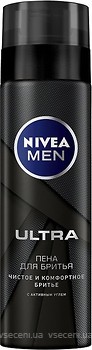 Фото Nivea Men пена для бритья Ultra черный с активным углем 200 мл