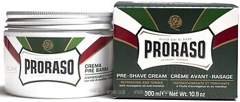 Фото Proraso крем для бритья Green Line Barber Choise с ментолом и эвкалиптом 300 мл