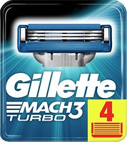 Фото Gillette сменные картриджи Mach 3 Turbo 4 шт