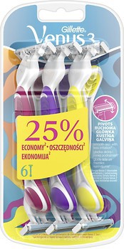 Фото Gillette Venus бритвенный станок Simply 3 одноразовый 6 шт