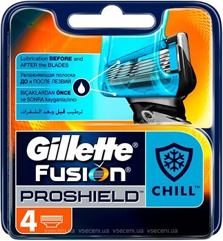 Фото Gillette сменные картриджи Fusion5 ProShield Chill 4 шт
