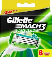 Фото Gillette сменные картриджи Mach 3 Sensitive 8 шт