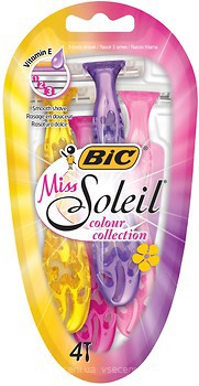 Фото BIC бритвенный станок Miss Soleil colour collection одноразовый женский 4 шт