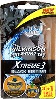 Фото Wilkinson Sword (Schick) бритвенный станок Xtreme3 Black Edition одноразовый 4 шт