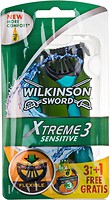 Фото Wilkinson Sword (Schick) бритвенный станок Xtreme3 Sensitive одноразовый 4 шт