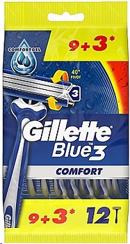 Фото Gillette бритвенный станок Blue 3 Comfort одноразовый 12 шт