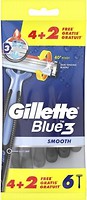 Фото Gillette бритвенный станок Blue 3 Smooth одноразовый 6 шт