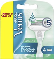 Фото Gillette Venus сменные картриджи Extra Smooth Sensitive 4 шт