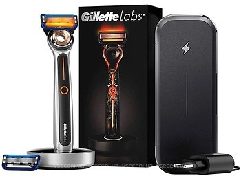 Фото Gillette бритвенный станок Labs Heated Razor с 2 сменными картриджами и футляром