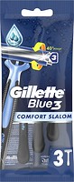 Фото Gillette бритвенный станок Blue 3 Comfort Slalom одноразовый 3 шт