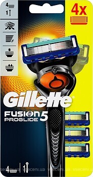 Фото Gillette бритвенный станок Fusion5 ProGlide Flexball с 4 сменными картриджами
