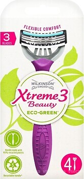 Фото Wilkinson Sword (Schick) бритвенный станок Xtreme3 Beauty Eco Green одноразовый женский 4 шт