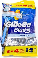 Фото Gillette бритвенный станок Blue 3 Smooth одноразовый 12 шт