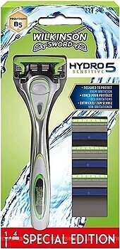 Фото Wilkinson Sword (Schick) бритвенный станок HYDRO 5 Sensitive с 4 сменными картриджами