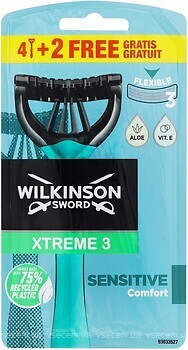 Фото Wilkinson Sword (Schick) бритвенный станок Xtreme3 Sensitive Comfort одноразовый 6 шт