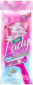 Фото Derby Lady бритвенный станок с 2 лезвиями одноразовый 5 шт
