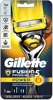 Фото Gillette бритвенный станок Fusion5 ProShield Power Flexball с 1 сменным картриджем