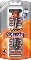 Фото BIC бритвенный станок Hybrid 3 Comfort с 6 сменными картриджами