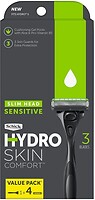 Фото Wilkinson Sword (Schick) бритвенный станок Hydro Skin Comfort Slim Head Sensitive с 4 сменными картриджами