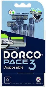 Фото Dorco бритвенный станок Pace 3 одноразовый 6 шт