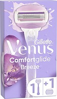Фото Gillette Venus бритвенный станок ComfortGlide Breeze с 2 сменными картриджами