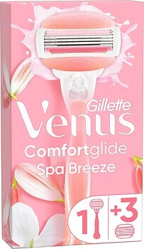 Фото Gillette Venus бритвенный станок Comfortglide Spa Breeze с 4 сменными картриджами
