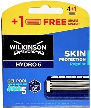 Фото Wilkinson Sword (Schick) сменные картриджи HYDRO 5 Skin Protection Regular 5 шт