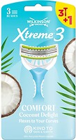 Фото Wilkinson Sword (Schick) бритвенный станок Xtreme3 Comfort Coconut Delight одноразовый женский 4 шт