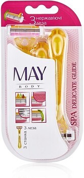 Фото MAY Body бритвенный станок Spa Delicat Glide одноразовый 3 шт