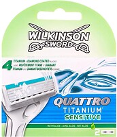 Фото Wilkinson Sword (Schick) сменные картриджи Quattro Titanium Sensitive 2 шт