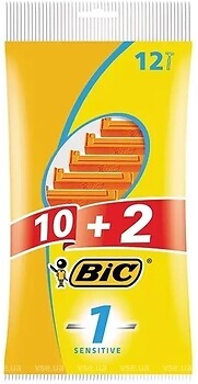 Фото BIC бритвенный станок Sensitive 1 одноразовый 12 шт