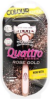 Фото Wilkinson Sword (Schick) бритвенный станок Quattro Rose Gold женский с 1 сменным картриджем