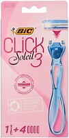 Фото BIC бритвенный станок Miss Soleil Click 3 Pink с 4 сменными картриджами