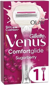 Фото Gillette Venus бритвенный станок Olay Sugarberry с 1 сменным картриджем
