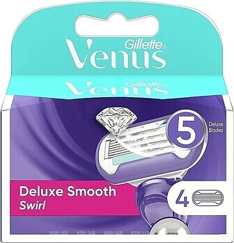 Фото Gillette Venus сменные картриджи Swirl Deluxe Smooth 4 шт