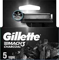 Фото Gillette сменные картриджи Mach 3 Charcoal 5 шт