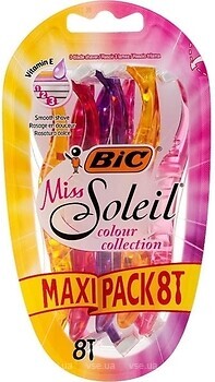 Фото BIC бритвенный станок Miss Soleil colour collection одноразовый женский 8 шт