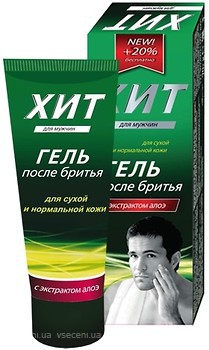 Фото Аромат гель после бритья Хит с алоэ 70 г
