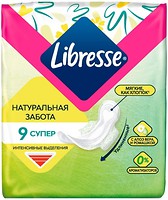 Фото Libresse Натуральная забота Супер с крылышками 9 шт