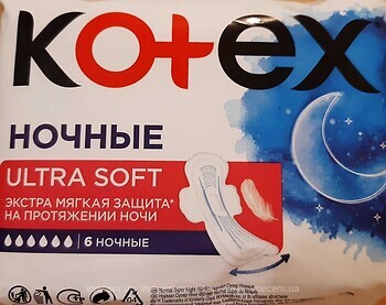 Фото Kotex Ultra Soft Night 6 шт