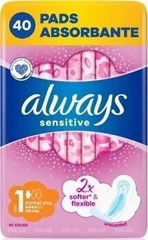 Фото Always Sensitive Normal Plus 40 шт