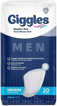 Фото Giggles Bladder Pad Man M 20 шт