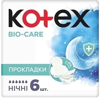 Фото Kotex Bio-Care Night 4x 6 шт