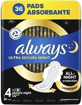 Фото Always Ultra Secure Night 36 шт