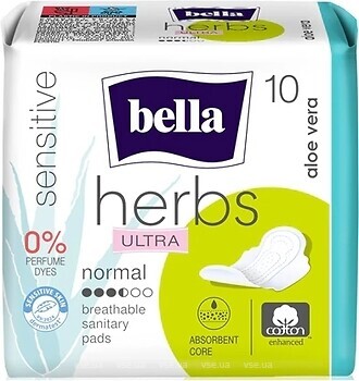 Фото Bella Herbs Ultra Normal Aloe Vera 10 шт