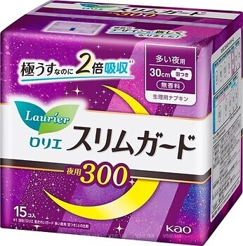 Фото Kao Laurier Extra Heavy Night Use Slim 15 шт (4901301254276)