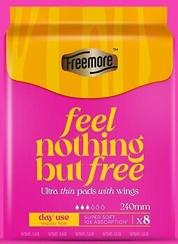 Фото Freemore Ultra Thin Pads with Wings Day 8 шт