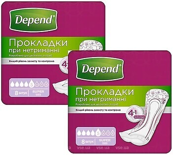 Фото Depend Active-Fit 2x 8 шт