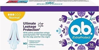 Фото O.B. Extra Protect Normal 16 шт